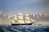 William Bradford Clipper Ship 'Golden West' of Boston, Outward Bound painting